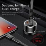 Baseus Small screw 36watt USB A + USB C PD QC3.0 Fast Car charger [CAXLD-A01] - Black - Image 4