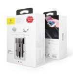 Baseus Small screw 36watt USB A + USB C PD QC3.0 Fast Car charger [CAXLD-A01] - Black - Image 8