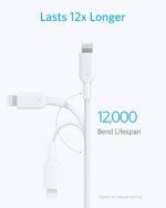 Anker Powerline II Type C to Lightning Cable [6ft Apple MFi Certified] [A8633021] - White - Image 4