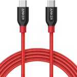 Anker Powerline+ C to C 2.0 cable (6ft) Nylon Braided [A8188091]- RED