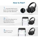 Mpow H6 Active Noise Cancelling Bluetooth Headphones with Microphone, Hi-Fi Wireless Over Ear Headset, 20-25 Hour Playtime, Built-in Mic - Black - Image 7
