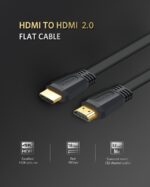 UGREEN HDMI VERSION 2.0 FLAT CABLE (4K*30HZ) BLACK - [50821-TH] 5 METERS - Image 3