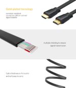UGREEN HDMI VERSION 2.0 FLAT CABLE (4K*30HZ) BLACK - [50821-TH] 5 METERS - Image 8
