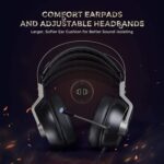 Mpow EG3 Pro - Over Ear Gaming Headset with 7.1 Surround Sound, Compatible with PC,PS4,Xbox One,Nintendo Switch, LED Light, Noise Cancelling Mic & Soft Memory Earmuff [BH357A] - Grey - Aux Pin Version - Image 4