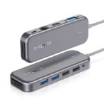 BlitzWolf BW-TH8 11 in 1 USB C Data Hub Type C 100W PD USB3.0 SD TF Card Reader 3.5mm Audio 4K HDMI VGA 1000M RJ45 for Laptop - Image 4