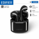 EDIFIER TWS200 TWS Earbuds Qualcomm aptX Wireless earphone Bluetooth 5.0 cVc Dual MIC Noise cancelling up to 24h playback time - Black