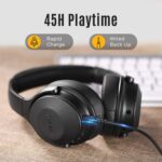 Mpow H17 Active Noise Cancelling Headphones, 45 Hours of Playing, Bluetooth Headphones with Fast Charging, Hi-Fi Sound, Bluetooth Headset with Microphone for TV/Mobile/PC - Image 3