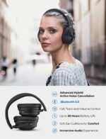 Mpow H12 Bluetooth ANC Headphone Hybrid Active Noise Canceling Wireless Headphones HiFi Sound Deep Bass 30H Playtime - Image 7