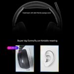 Xiberia V20 Stereo Gaming Headset By Jeecoo Over Ear Headphones With Noice Cancelling Microphone For PC and Laptops – LED Light Soft Earmuffs – Black – USB Version - Image 2