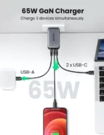 UGREEN 65W USB C Wall Charger - 3 Port GaN PD PPS Super Fast Charger Multiport Power Adapter - EU Plug - Image 4
