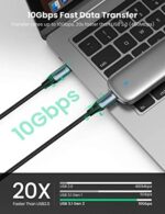 UGREEN USB-C to USB-C Cable 100W Power Delivery USB C 3.1 Gen 2 10Gbps 4K Video – 1M - Image 2