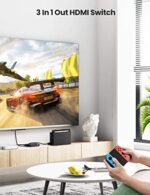 UGREEN HDMI Switch 3 in 1 Out 4K HDMI Switcher Splitter, HDMI Switch Box Hub with Remote Supports 4K 30Hz HD 3D 1080P, Monitor Switch. - Image 6