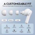 QCY T13 Touch Control 4 Microphones ENC Wireless Earbuds - White - Image 2