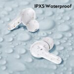QCY T13 Touch Control 4 Microphones ENC Wireless Earbuds - White - Image 4