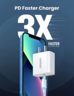 UGREEN USB C PD 20W Wall Charger white - US plug - Image 2