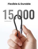 UGREEN USB C to Lightning Cable MFi Certified - iPhone Charging Cable Type C to Lightning Nylon Braided – 6 Feet – Black – 60761 - Image 3