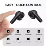 QCY T13 Touch Control 4 Microphones ENC Wireless Earbuds - Black - Image 2