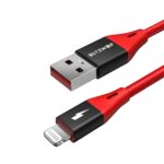BlitzWolf® BW-MF10 Pro with MFi Certified Lightning to USB Cable Nylon Braided - Red- 6ft - Image 3