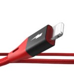 BlitzWolf® BW-MF10 Pro with MFi Certified Lightning to USB Cable Nylon Braided - Red- 6ft - Image 2