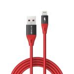BlitzWolf® BW-MF10 Pro with MFi Certified Lightning to USB Cable Nylon Braided - Red- 6ft