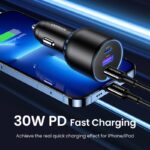 UGREEN 130W Car Charger 2 USB-C & 1 USB-A Ports - Supports PD3.0/2.0，QC4.0/3.0，Huawei SCP/FCP , Galaxy AFC - Image 3