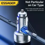 Essager 80W Car Charger 2 USB A port + 1 Type C Port PD Fast Charging iPhone Huawei Xiaomi Samsung iPad Laptop Tablet - Image 3