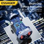 Essager 80W Car Charger 2 USB A port + 1 Type C Port PD Fast Charging iPhone Huawei Xiaomi Samsung iPad Laptop Tablet - Image 4